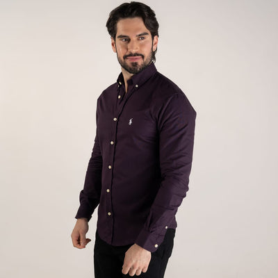 Camisa Hombre Morada Clásica - Norva Select