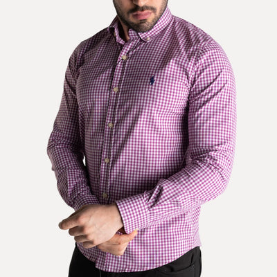 Camisa Hombre Morados a Cuadros - Norva Select