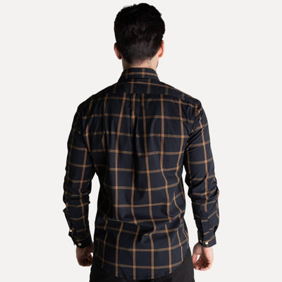 Camisa Hombre negra a Cuadros Grandes Combinados - Norva Select
