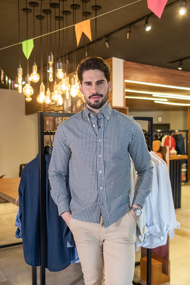 Camisa Hombre Negra a Cuadros TM - Norva Select