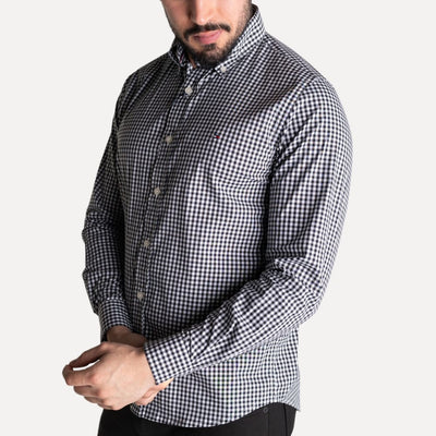 Camisa Hombre Negra a Cuadros TM - Norva Select