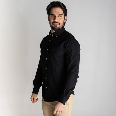 Camisa Hombre Negra Clásica - Norva Select