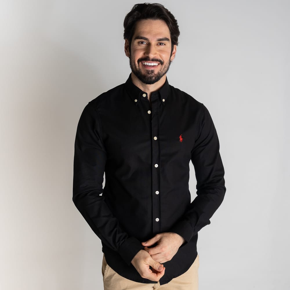Camisa Hombre Negra Clásica - Norva Select