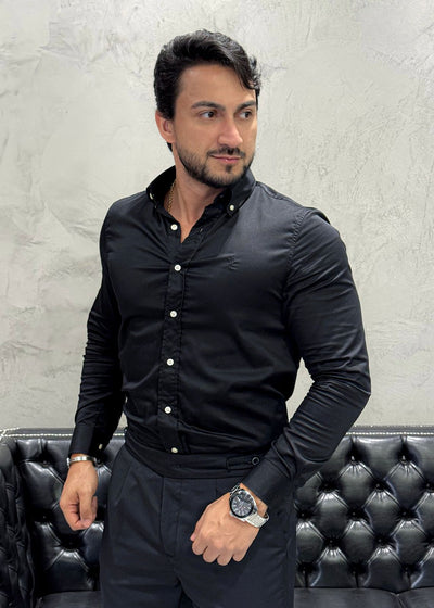Camisa Hombre Negra Colored - Norva Select