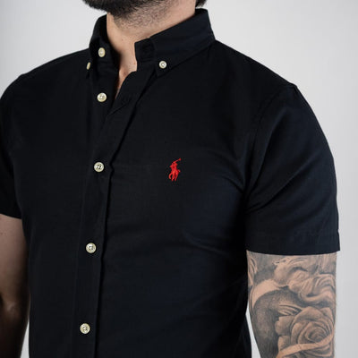Camisa Hombre Negra Manga Corta - Norva Select