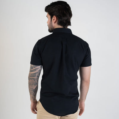 Camisa Hombre Negra Manga Corta - Norva Select