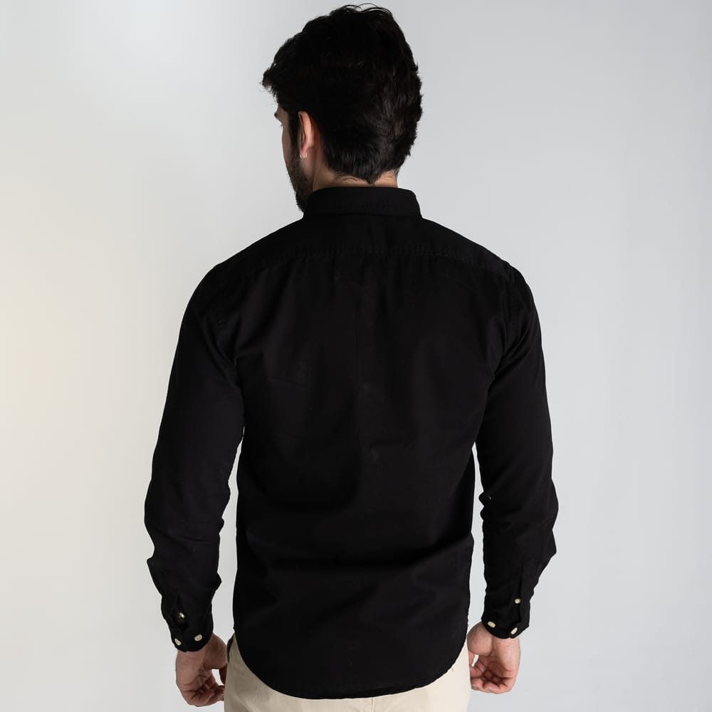 Camisa Hombre Negra Oxford Rain - Norva Select