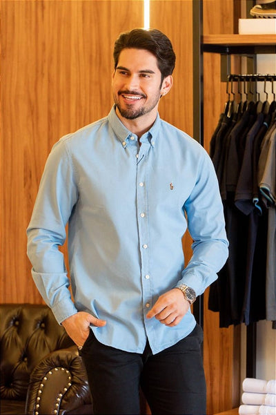 Camisa Hombre Rain Azul Marino - Norva Select