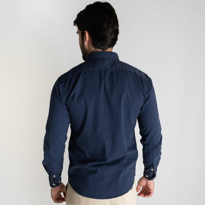 Camisa Hombre Rain Azul Oscuro - Norva Select
