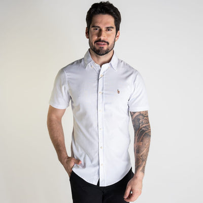 Camisa Hombre Rain Blanca Manga Corta - Norva Select