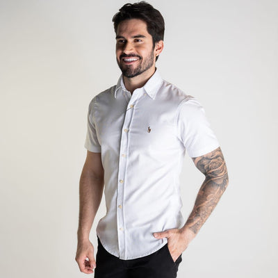Camisa Hombre Rain Blanca Manga Corta - Norva Select