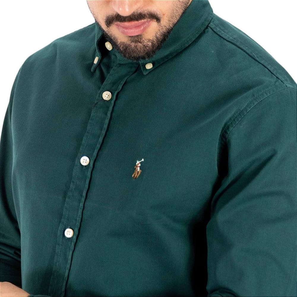 Camisa Hombre Rain Verde Militar - Norva Select