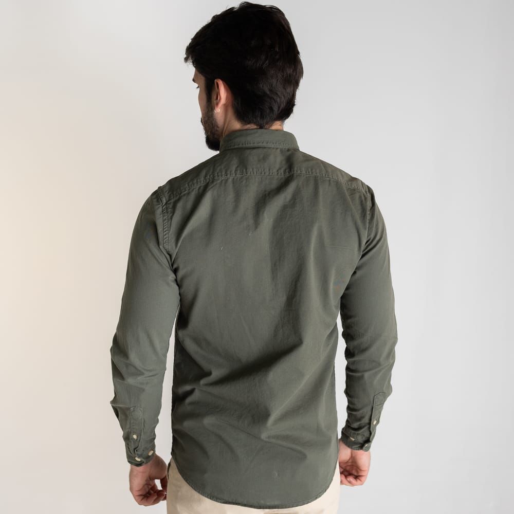 Camisa Hombre Rain Verde Oliva - Norva Select