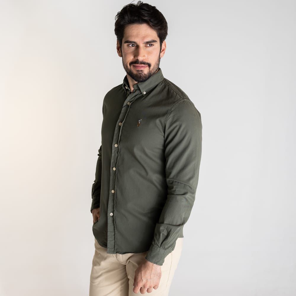 Camisa Hombre Rain Verde Oliva - Norva Select