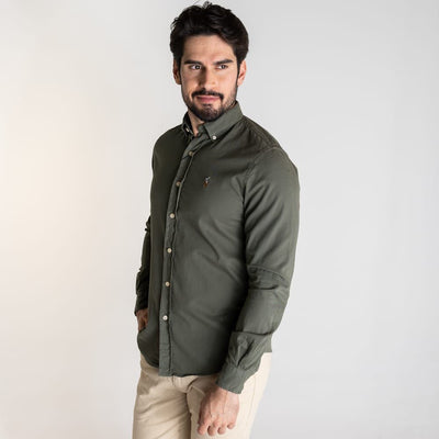 Camisa Hombre Rain Verde Oliva - Norva Select