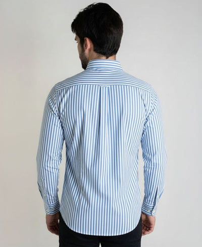 Camisa Hombre Rayas Azules Celestes TM - Norva Select