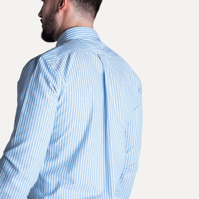 Camisa Hombre Rayas Azules Rain - Norva Select