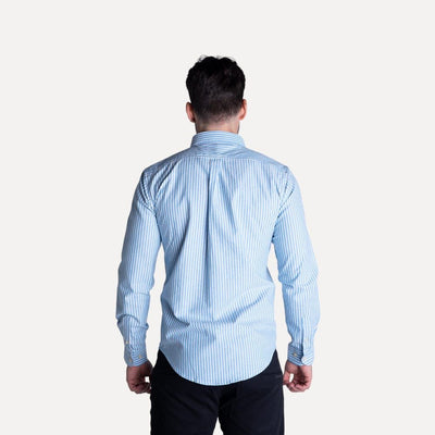 Camisa Hombre Rayas Azules Rain - Norva Select