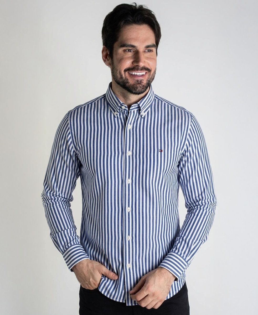 Camisa Hombre Rayas Azules TM - Norva Select
