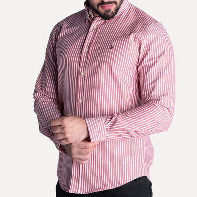 Camisa Hombre Rayas Rojas - Norva Select