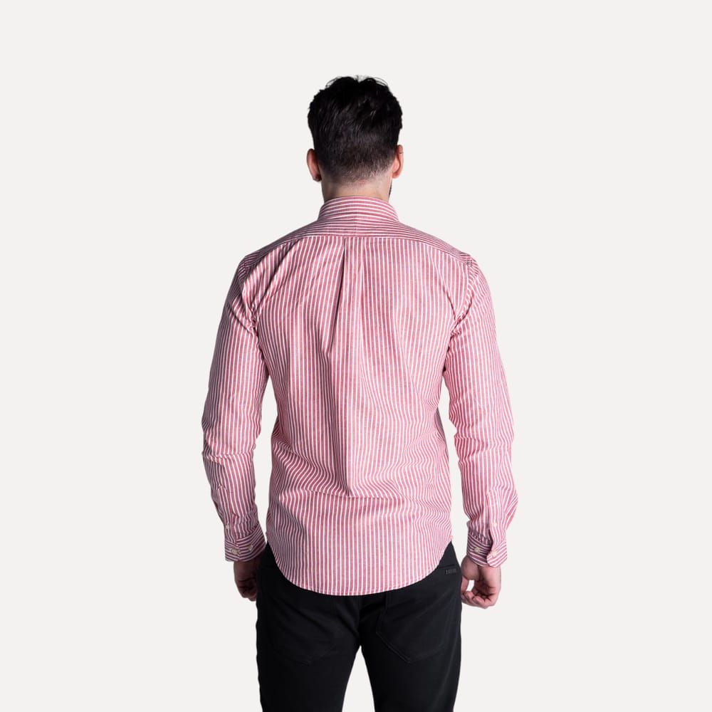 Camisa Hombre Rayas Rojas - Norva Select