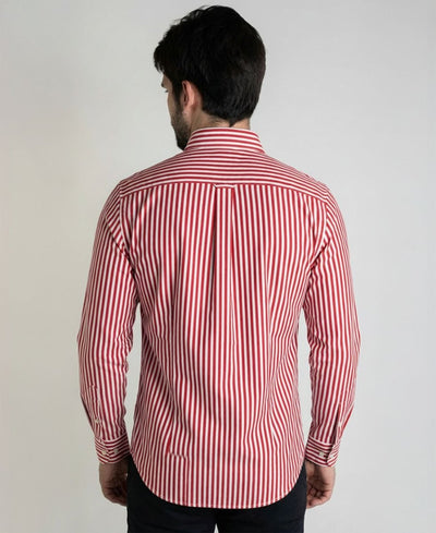 Camisa Hombre Rayas Rojas TM - Norva Select