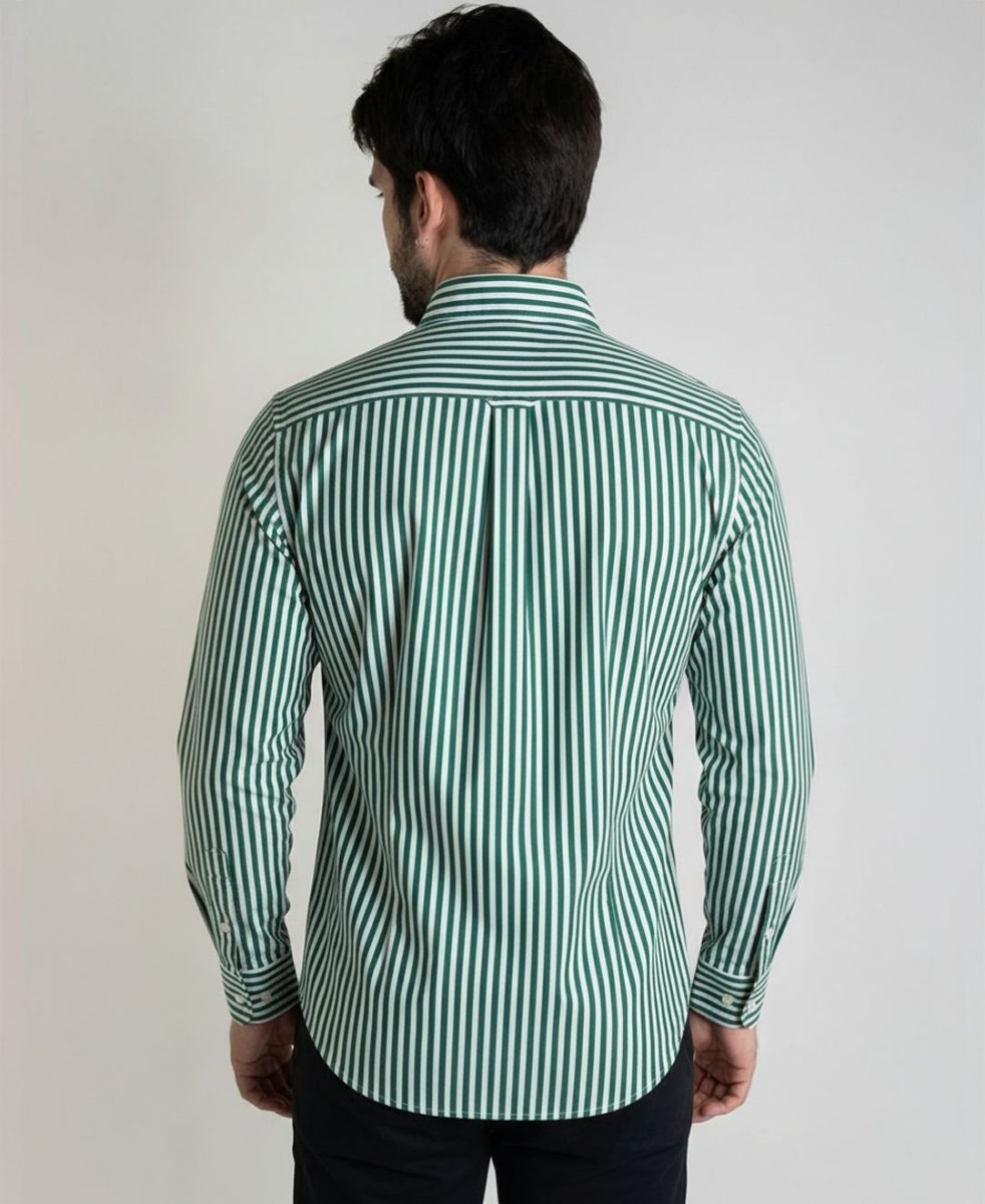 Camisa Hombre Rayas Verdes TM - Norva Select