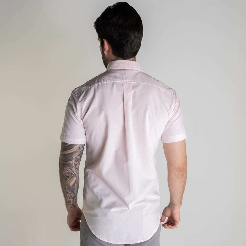 Camisa Hombre Rosada Manga Corta Rain - Norva Select