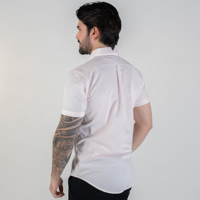 Camisa Hombre Rosada Pastel Manga Corta - Norva Select