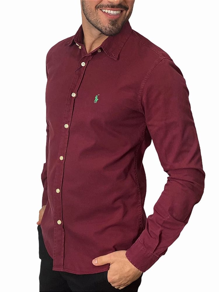 Camisa Hombre Vinotinto Clásica - Norva Select