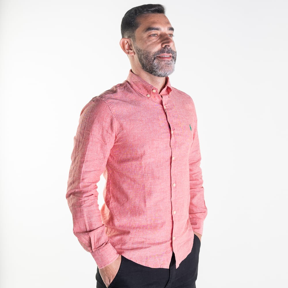 Camisa Roja Lino