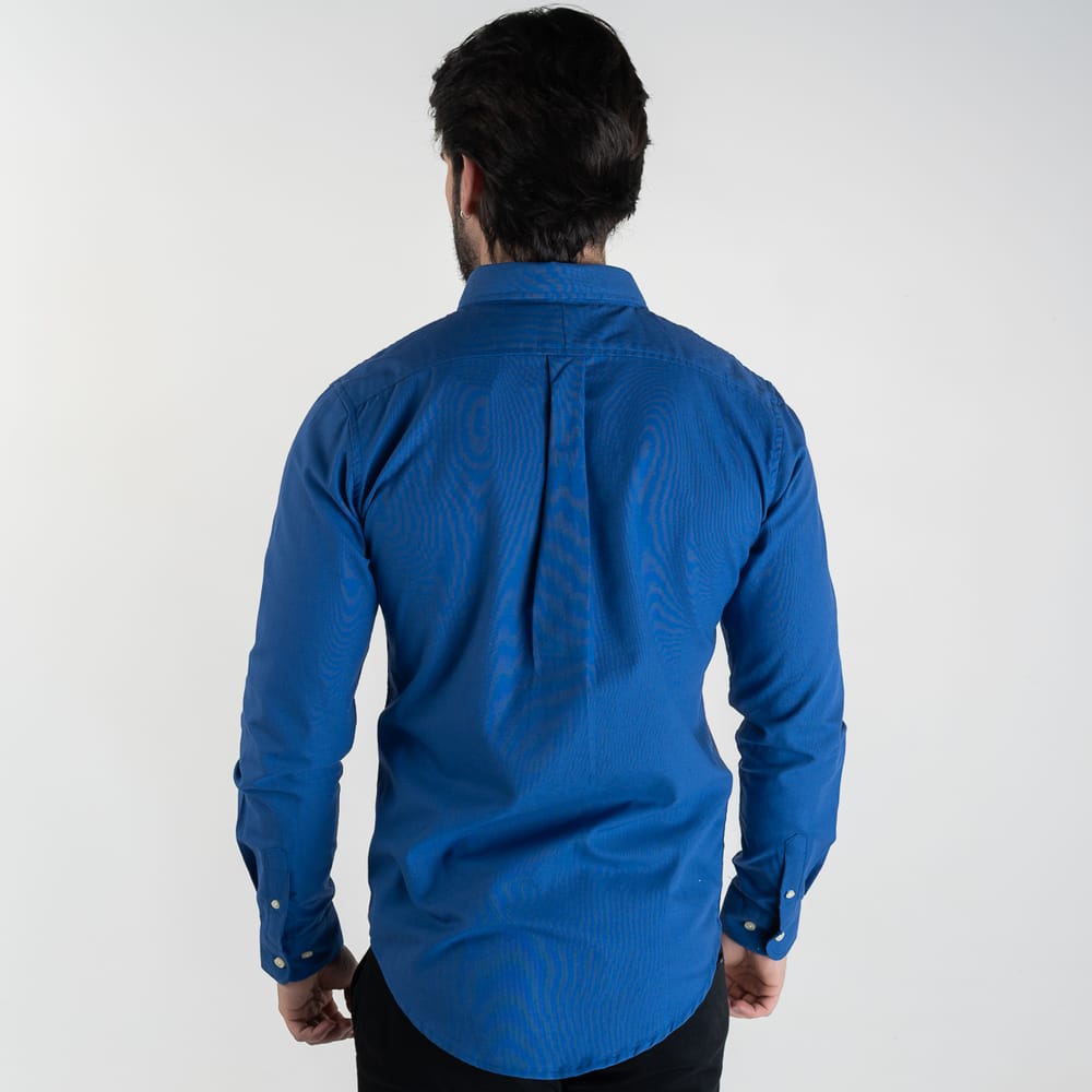 Camisa Hombre Azul Rey Clásica