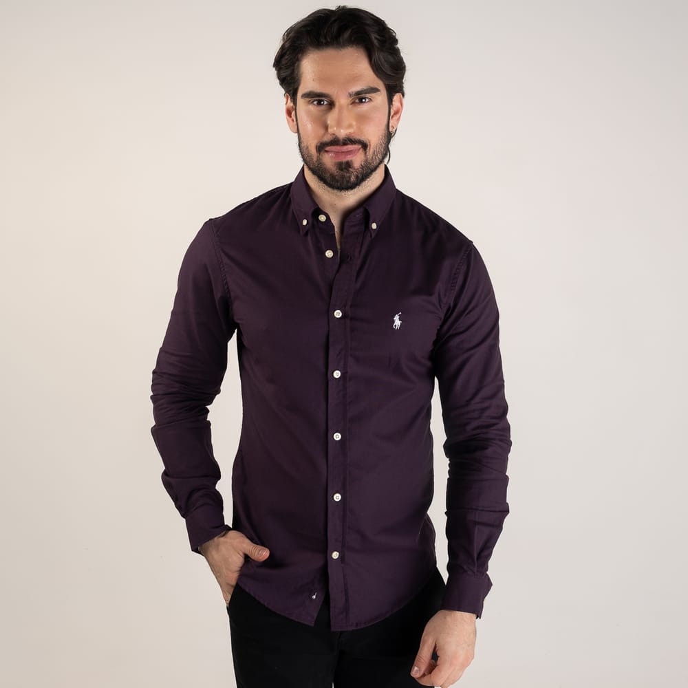 Camisa Hombre Morada Clásica