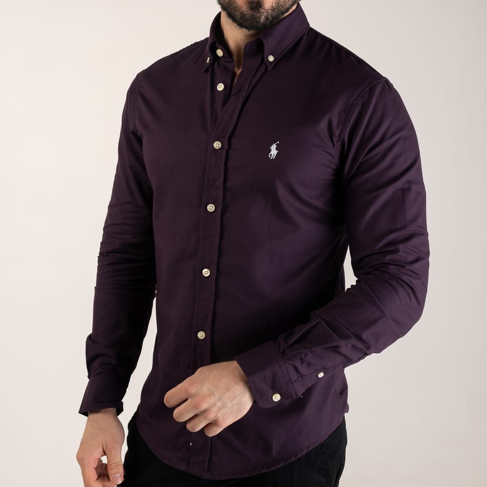 Camisa Hombre Morada Clásica