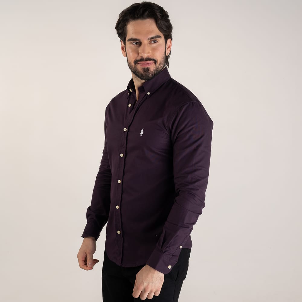 Camisa Hombre Morada Clásica