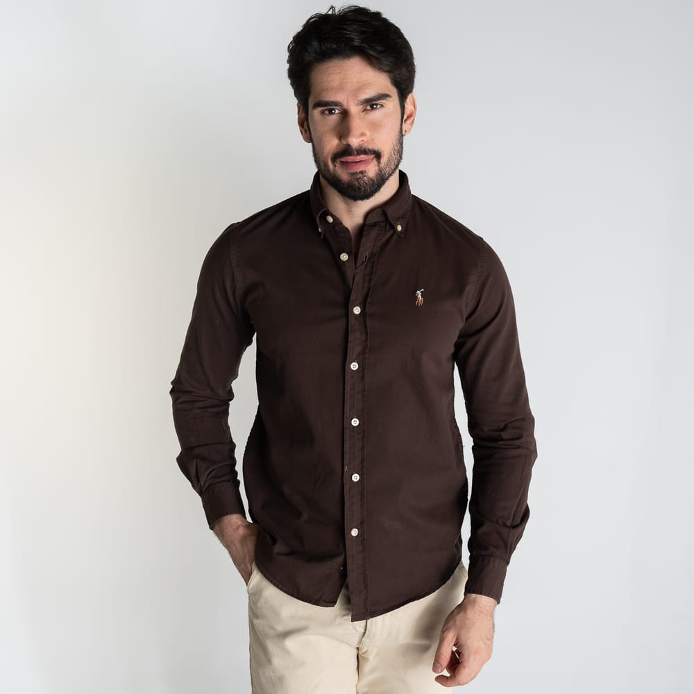 Camisa Hombre Marron Rain