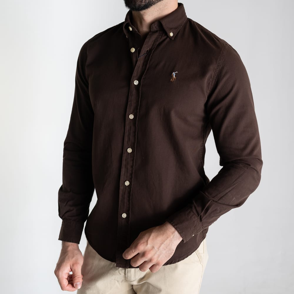 Camisa Hombre Marron Rain