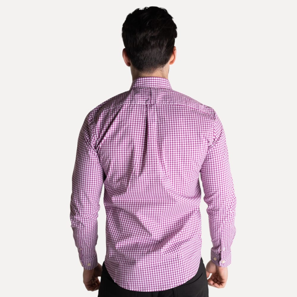 Camisa Hombre Morados a Cuadros