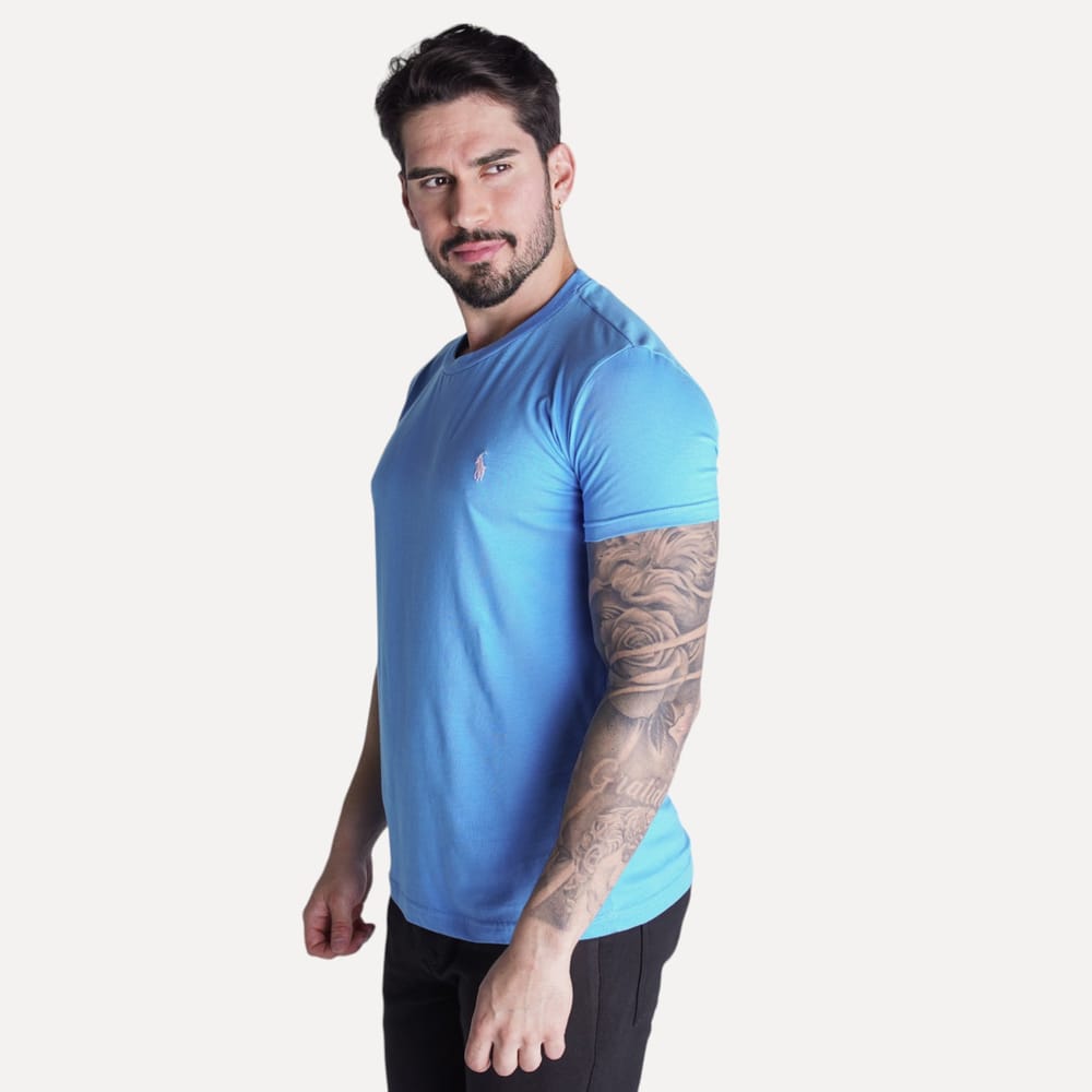 Camiseta Basica Azul Cielo Clasica - Norva Select