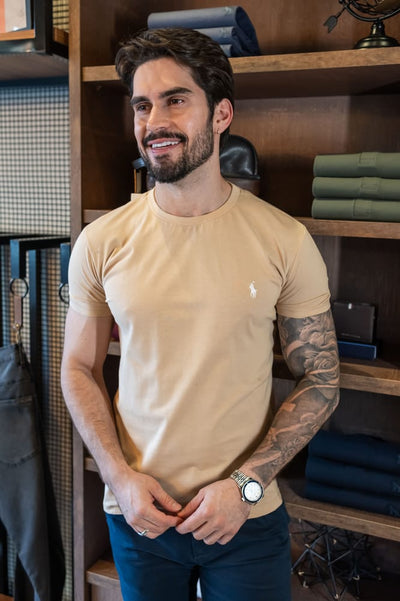 Camiseta Basica Beige Clasica - Norva Select