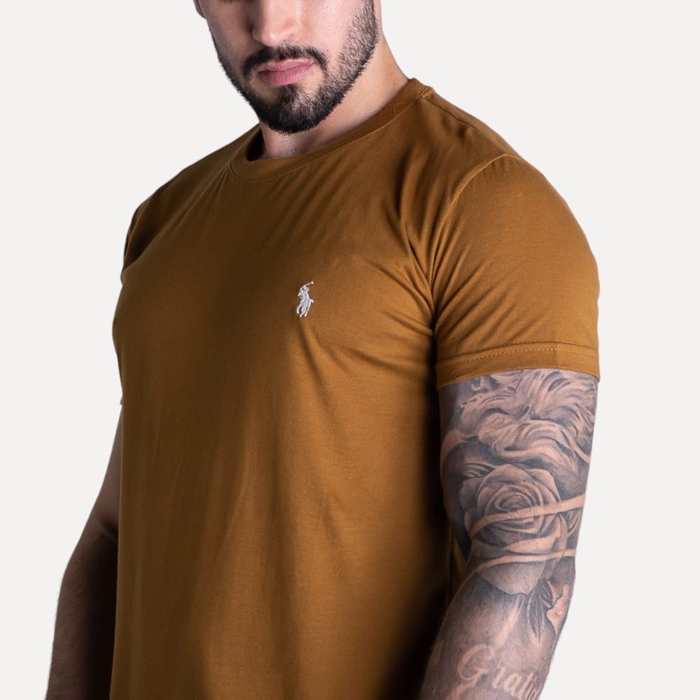 Camiseta Basica Marron Clasica - Norva Select