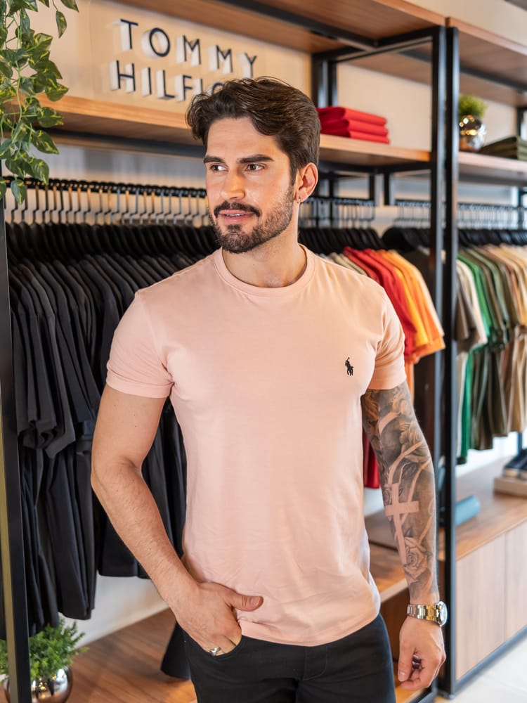 Camiseta Basica Rosada Clasica - Norva Select