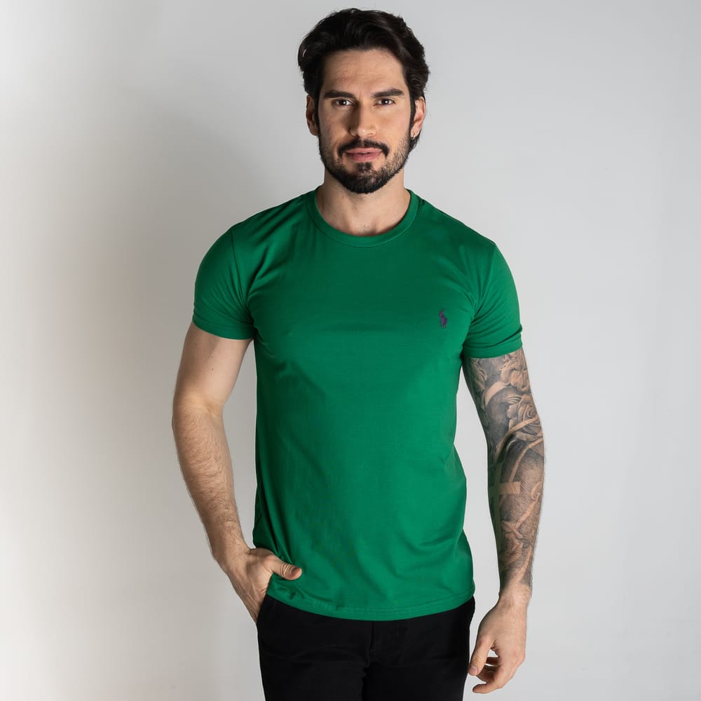 Camiseta Basica Verde Hoja Clasica - Norva Select