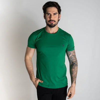 Camiseta Basica Verde Hoja Clasica - Norva Select