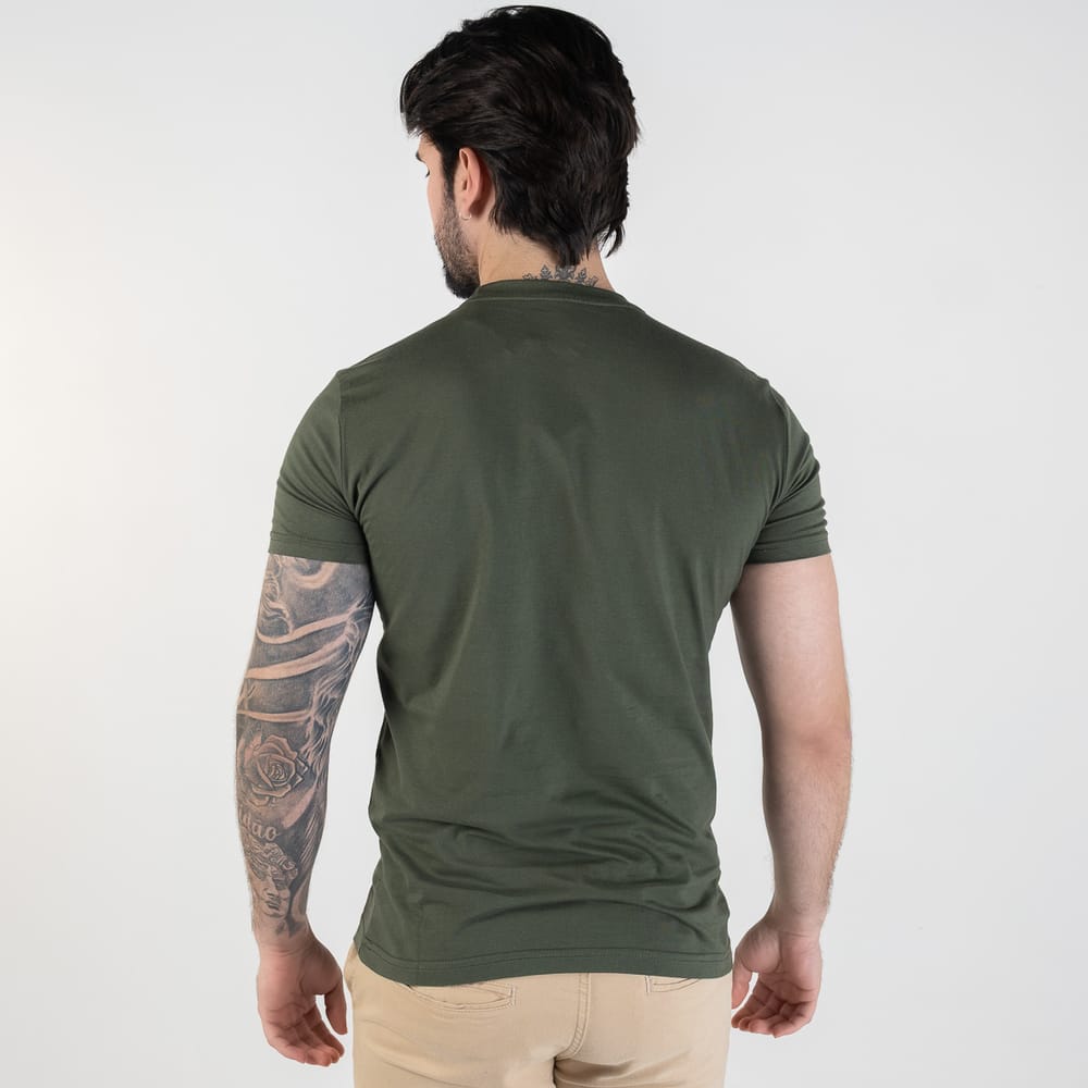Camiseta Basica Verde Militar Clasica - Norva Select