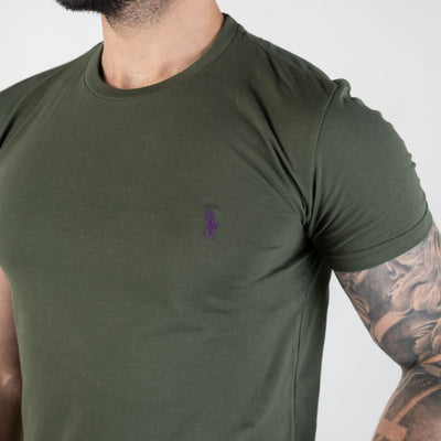 Camiseta Basica Verde Militar Clasica - Norva Select