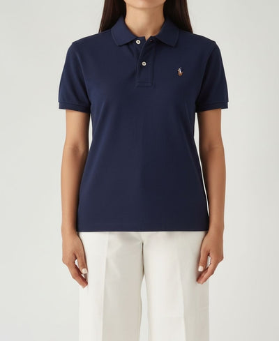 Camiseta Polo Pique Mujer Azul Oscuro - Norva Select
