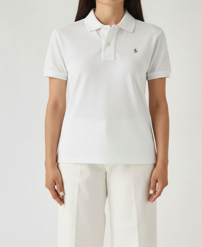 Camiseta Polo Pique Mujer Blanca - Norva Select