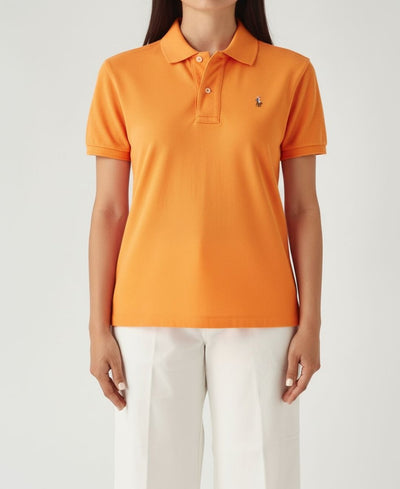 Camiseta Polo Piqué Mujer Naranja - Norva Select