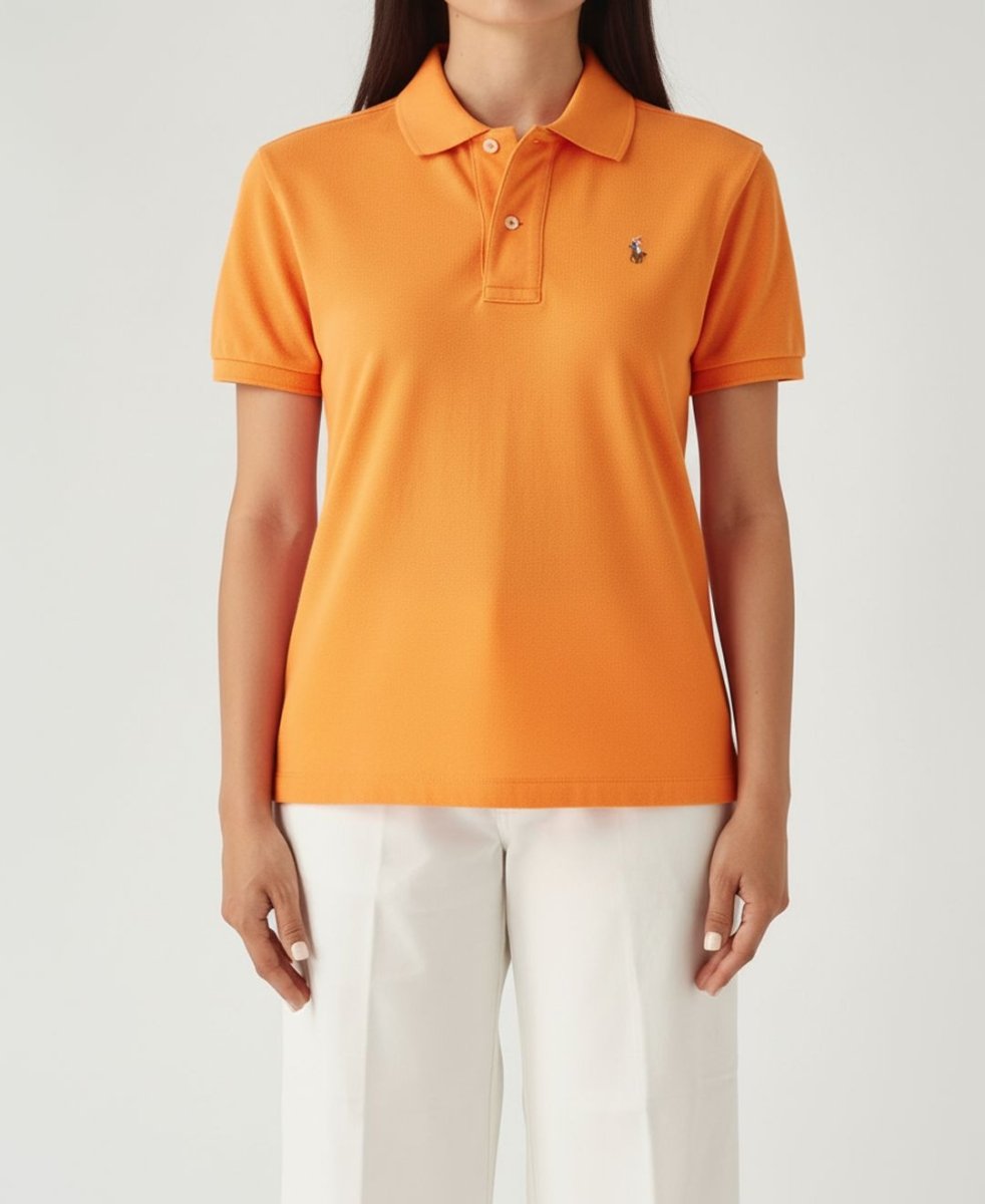 Camiseta Polo Piqué Mujer Naranja - Norva Select